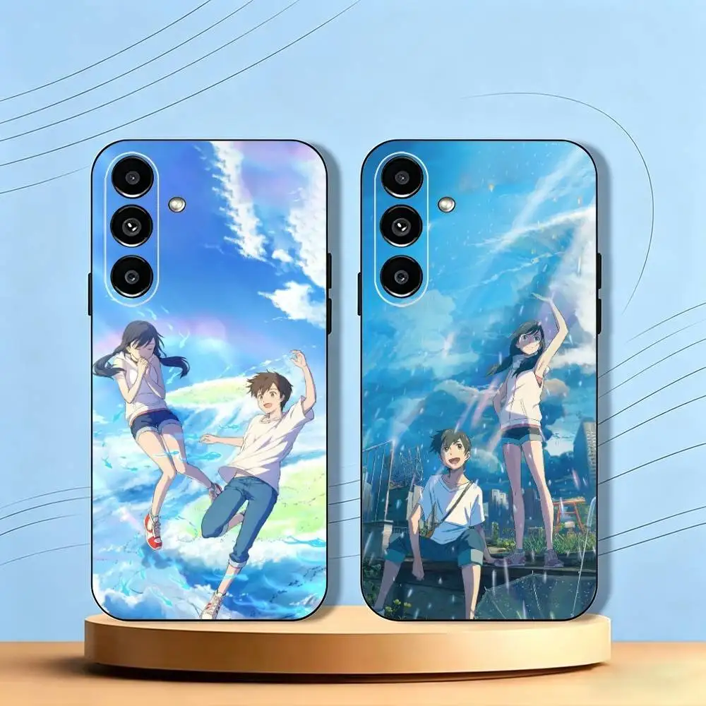 Weathering W-With You Phone Case For Samsung Galaxy A73,A72,A71,A70,A53,A52,A51,Soft Silicone Black Cover