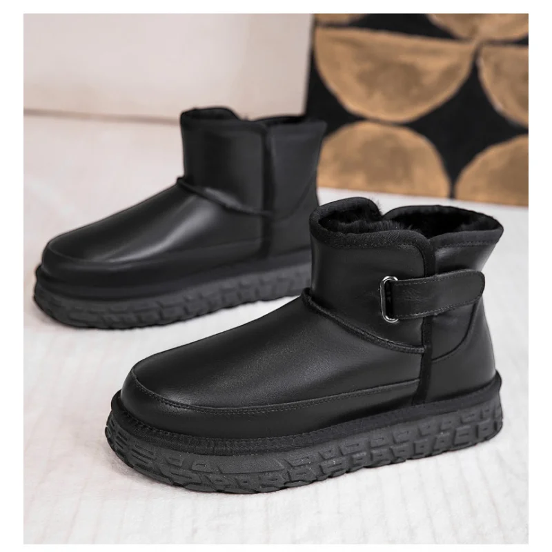 أحذية ثلج شديدة التحمل للرجال لعام 2025، أساور دافئة ونعال سميكة، مضادة للانزلاق لعيد الشكر، عصرية وسهلة التنظيف للارتداء اليومي #2