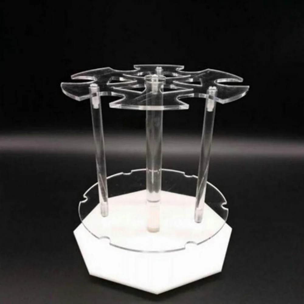 1pcs circular  removable transparent frame plexiglass pipette rack organic glass pipettor stander, can place 6 pipettes