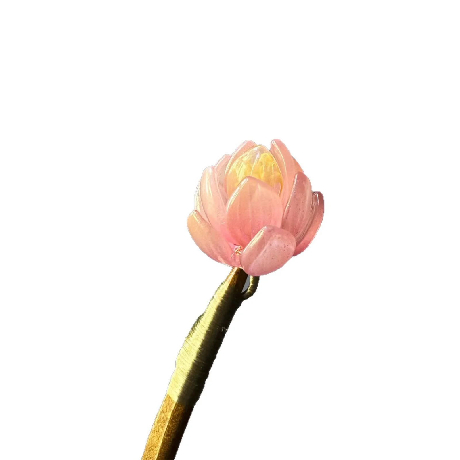 1PC Hair Stick For Women Vintage Chinese Style With Pink Lotus Flower Decoration Fashion Hair Accessory Hot Trendy Hair image 5