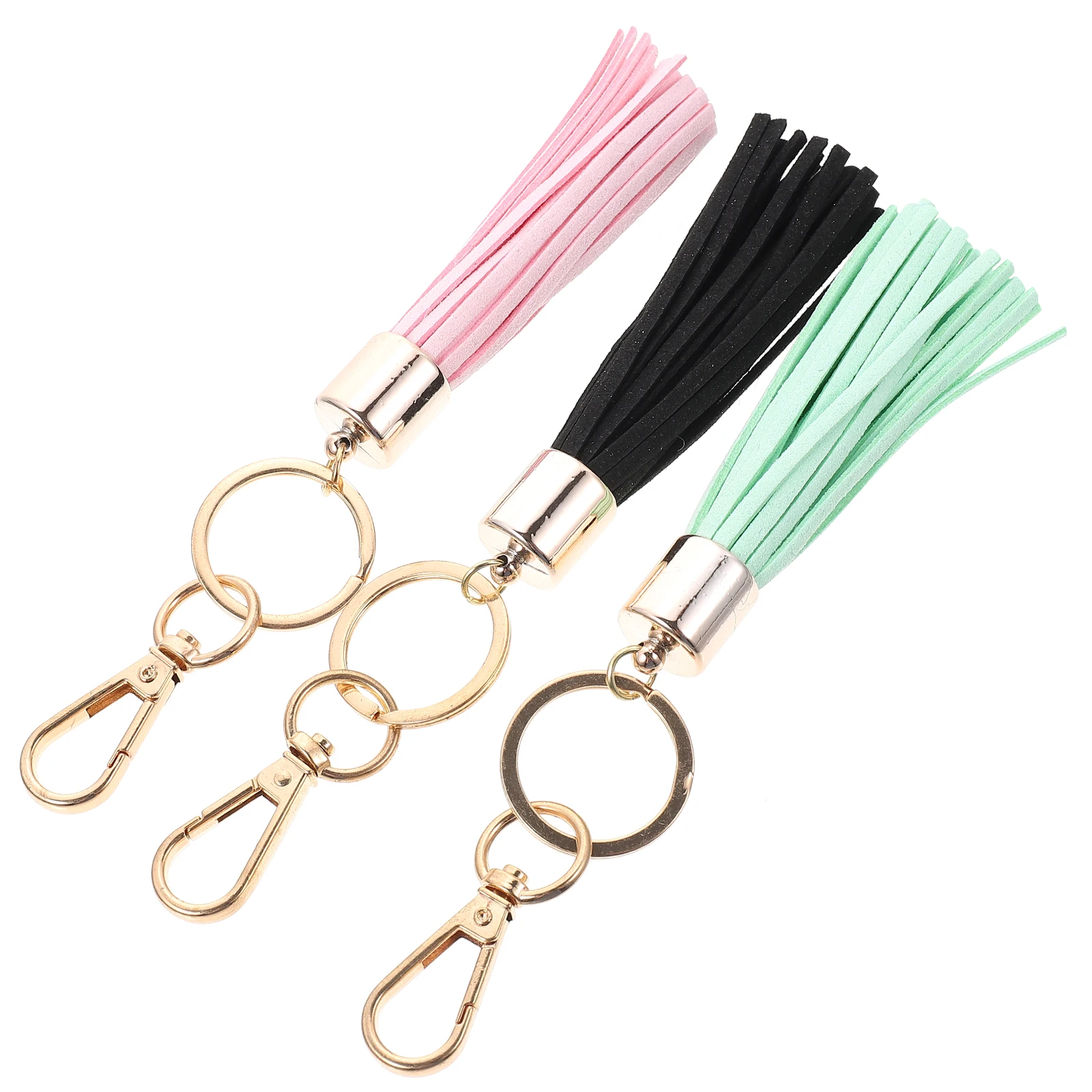 

3 Pcs Tassel Keychain Pendant Beautiful Exquisite Bag Wallet Purse Handbags Gift Bright Color Fashion Elegant Key Rings Hanging