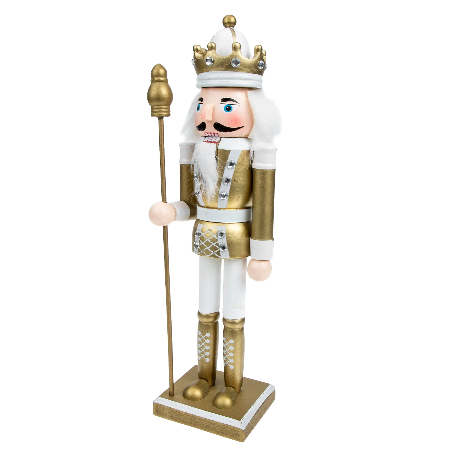 Toys for Girls Nutcracker Desktop Christmas Nutcrackers Small Garden Decor Wood Craft Golden Wooden Soldier Xmas Party Office