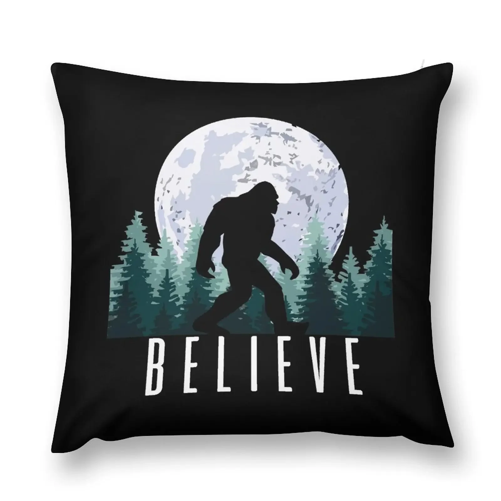 Bigfoot Believe Sasquatch Throw Pillow covers for pillows christmas ornaments 2025 pillow cover luxury pillow