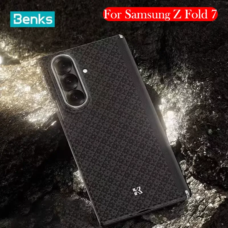 

Benks Carbon Fibre Case For Samsung Z Fold 7 Kevlar Wireless Charging Back Cover Case for SAMSUNG Z FOLD 7