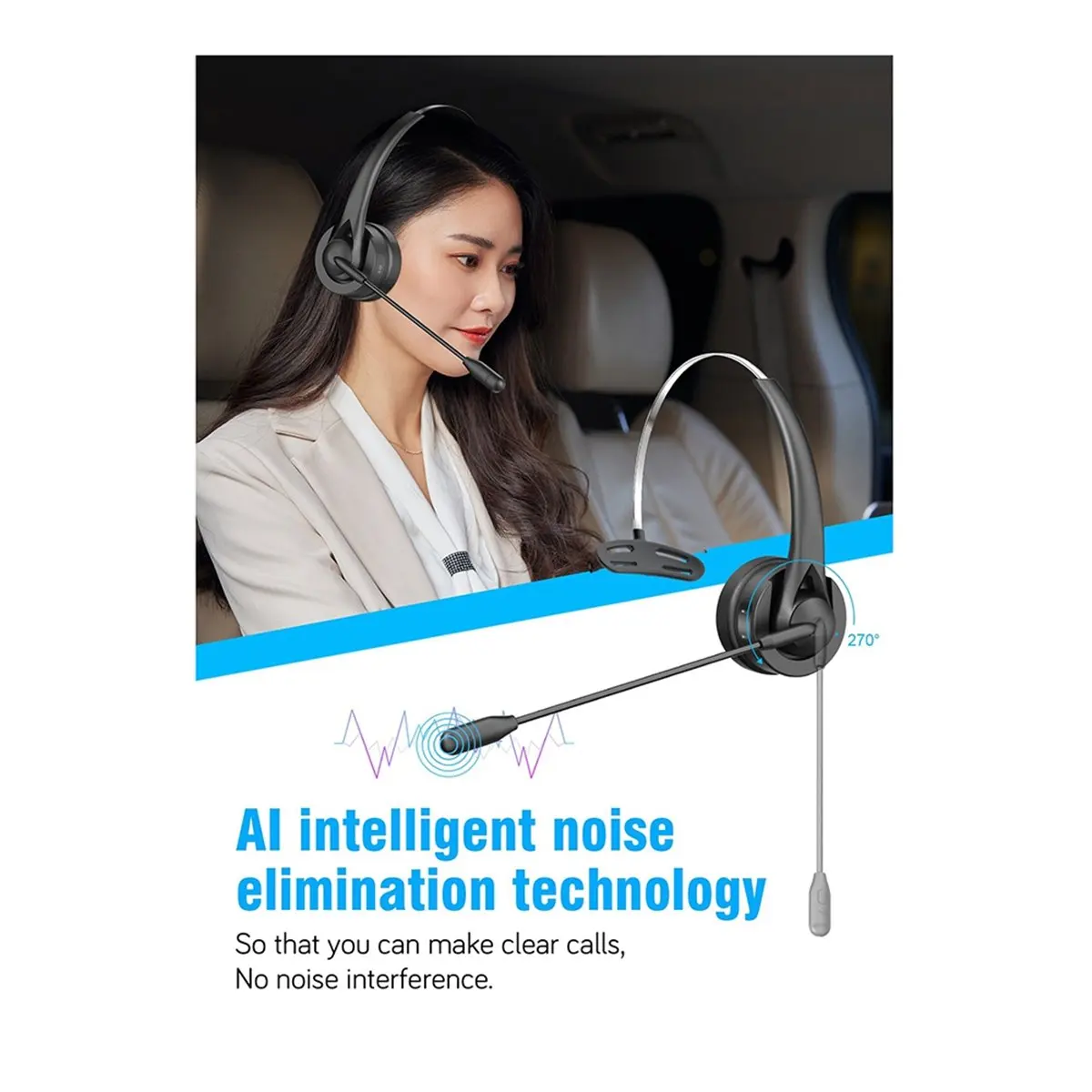 DT77 On Ear Headset BT 5.4 Wireless Headphone Call Center Headband Earphone with Noise Cancelling Mic