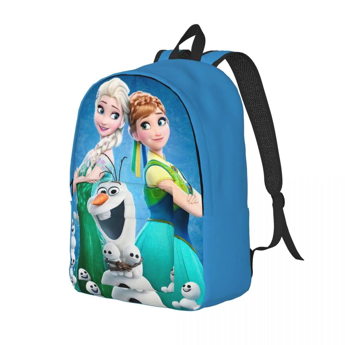 Custom Olaf Anna Elsa Canvas Backpack Men Women Fashion Bookbag for College School Frozen Bags