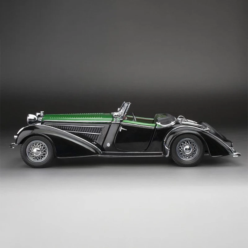 Diecast 1/18 Scale 1939 Horch 855 Roadster Classic Car Simulation Alloy Car Model Collection Souvenir Static Display Gift