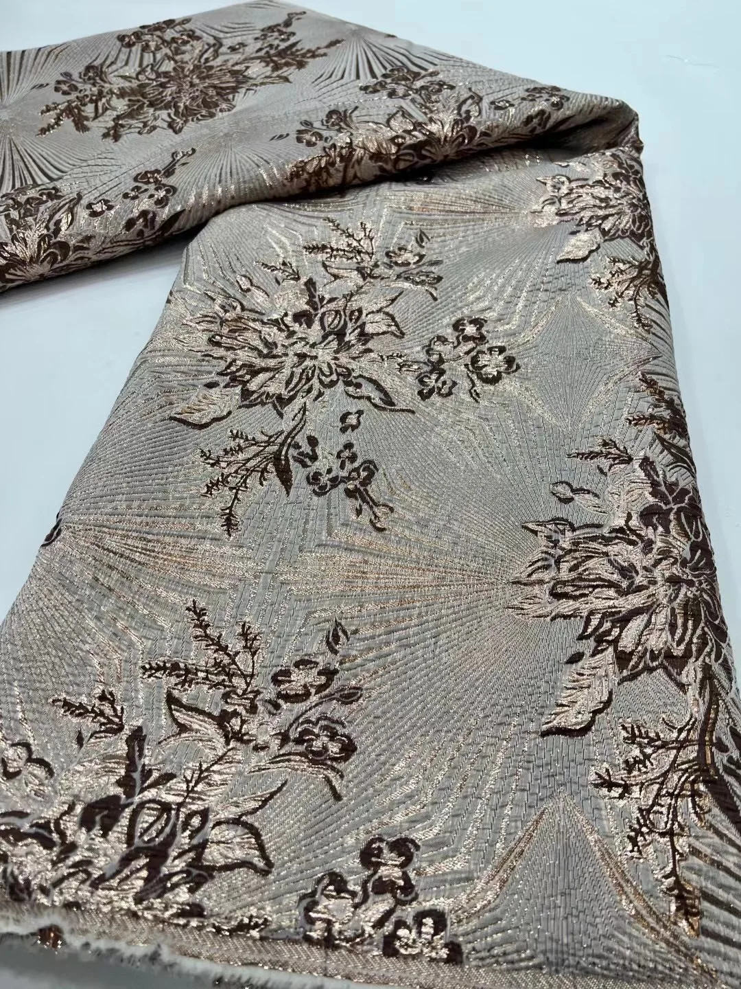 Telas de encaje de brocado africano, tejido Jacquard, tul francés para vestido de novia, 5 yardas, nueva moda, 2023