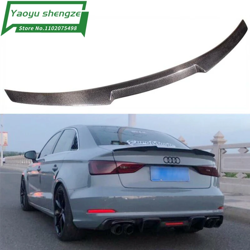 Rear Trunk Lip Spoiler Wing For Audi A3 S3 8V Sedan 2014-2017 M4 Style