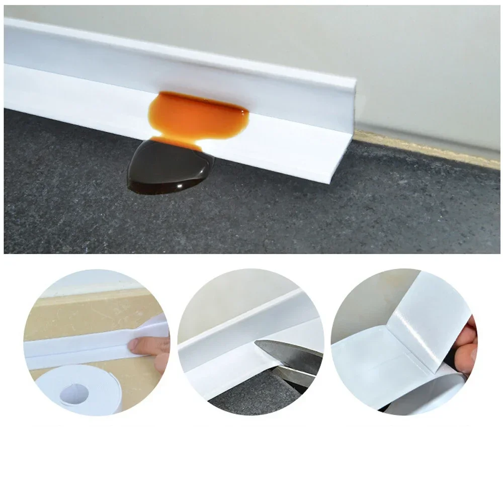 Bathroom kitchen sealing caulking strip waterproof wall sink mildew-proof bathtub sealing tape PVC self-adhesive paper