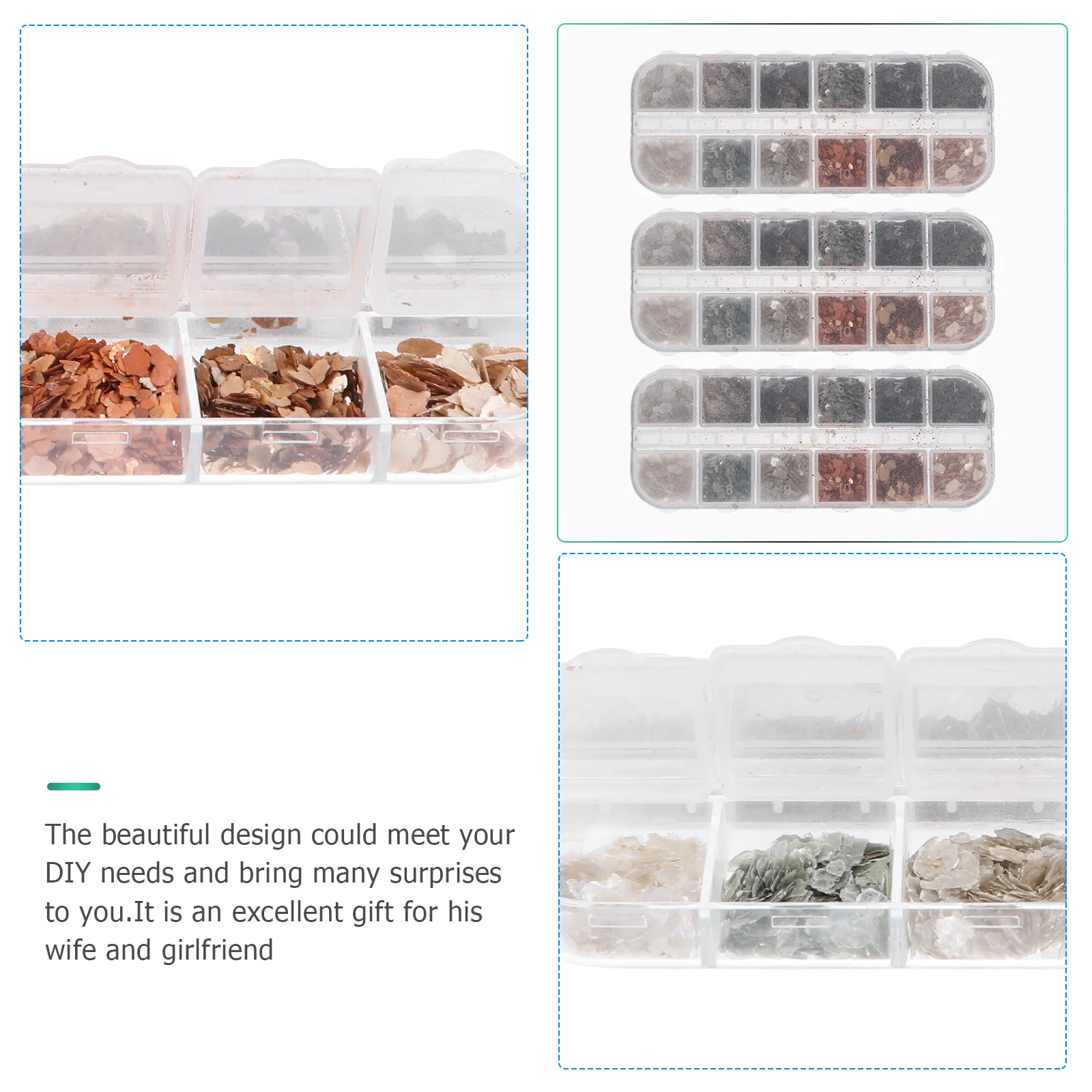 3 dozen mica marmeren nagel pailletten glitter confetti voor professionele kunstdecoratie doe-het-zelf manicure accessoires