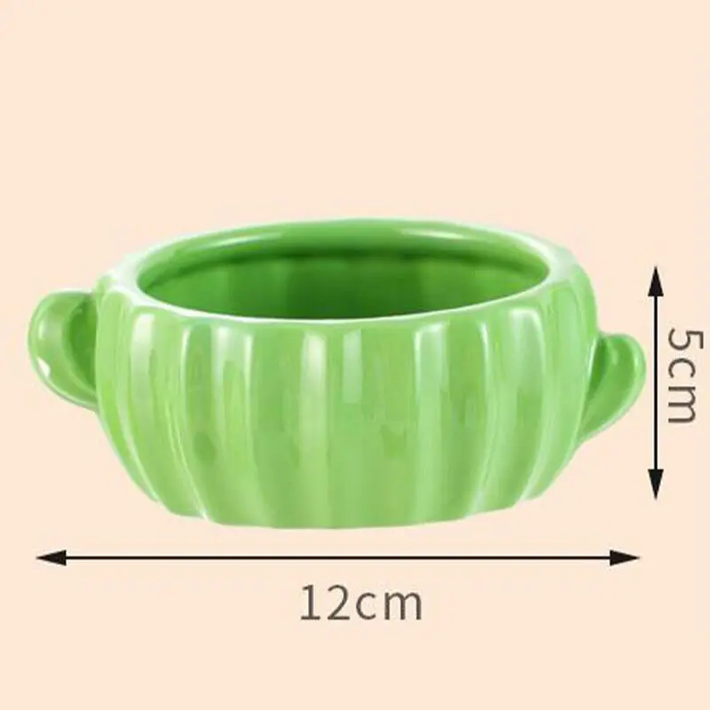 Ceramic Pet Nest Hamster Food Bowl Bath Tub Cactus Water Bottle Holder Food Splashing Gerbil Chinchilla Rat Ferret Hedgehog