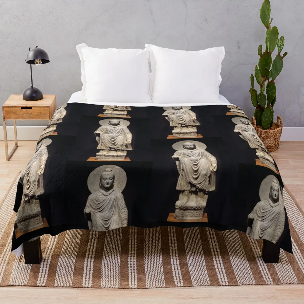 

Gandhara Buddha Throw Blanket for babies Hairy decorative Hairys Blankets