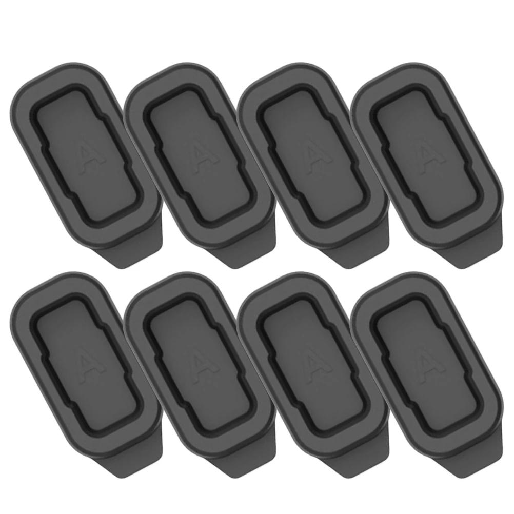

8 Pcs Watch Charging Port Dust Plugs Black Silicone Caps for High Smartwatch PACE2 APEX46 VERTIX Waterproof