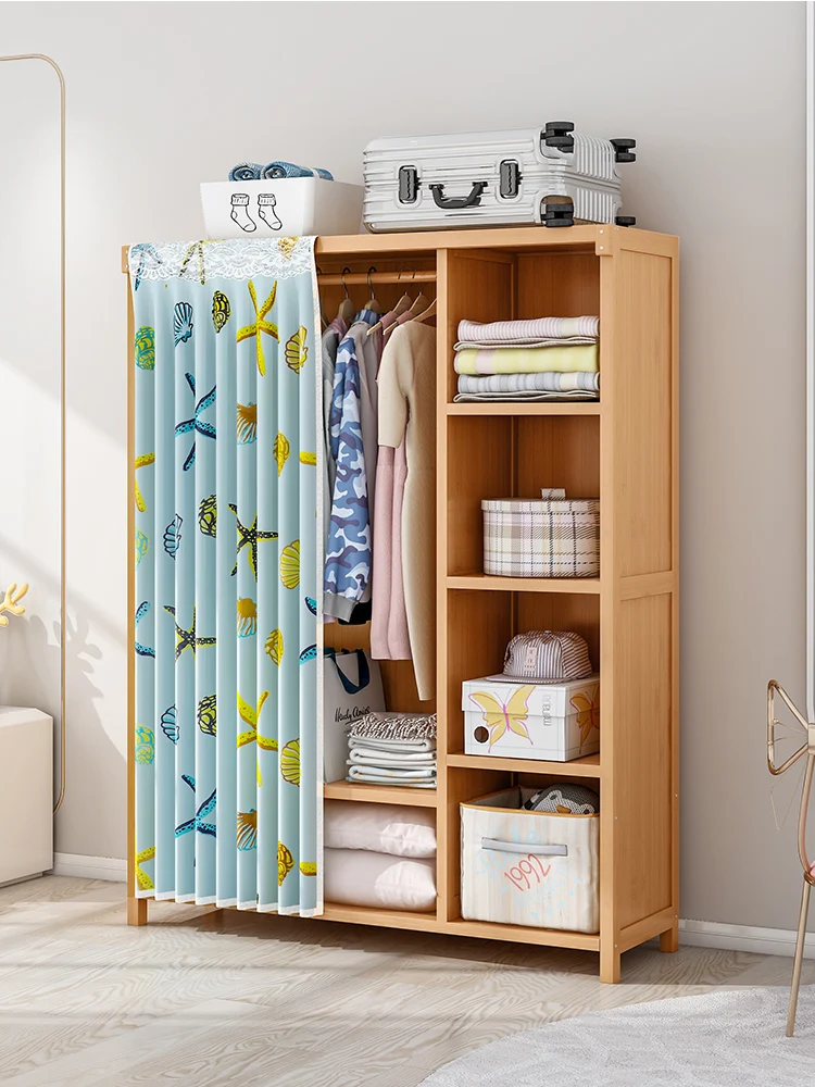 Simple Wardrobe Household Bedroom Cloth Storage Storage Small Apartment Children's Assembly Strong and Durable