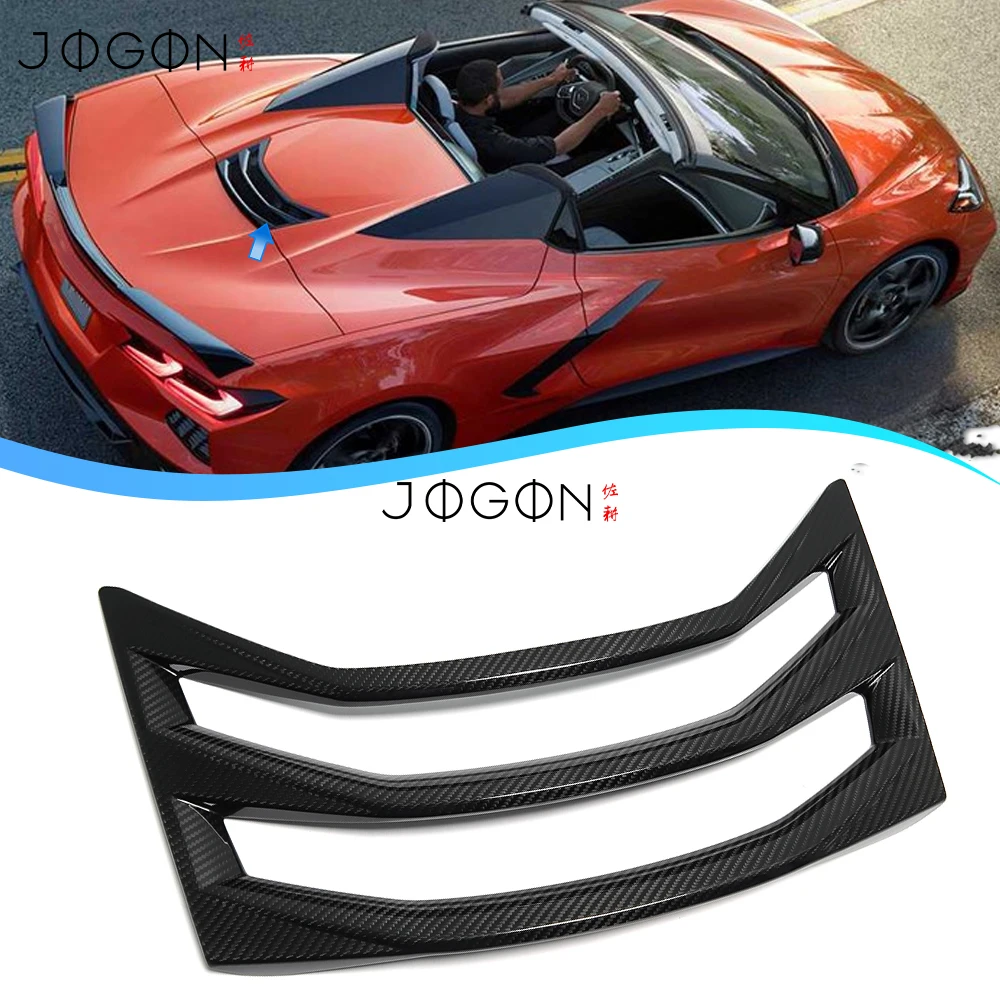 

Real Carbon Fiber Rear Hood Scoop Air Vent Cover Trim For Chevrolet Corvette C8 Stingray Z51 Z06 Convertible 2020-2026 Exteriors