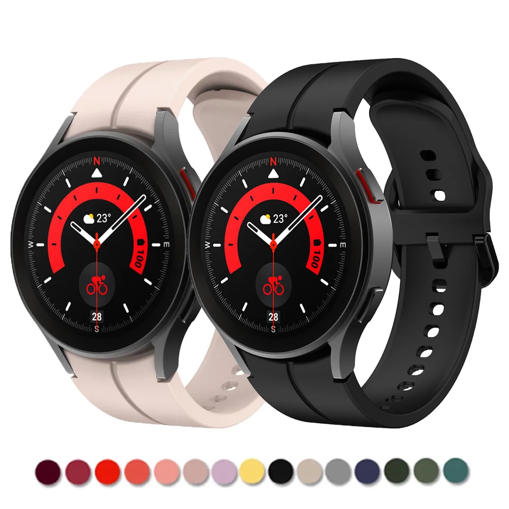 

20mm Strap for Samsung Galaxy Watch 6 5 4 40mm 44mm 4 classic 46mm No Gap silicone bracelet correa Galaxy watch 5 Pro 45mm band