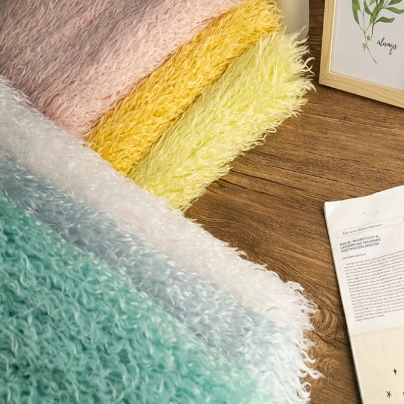 Long Wool Cashmere Fursuit Hair Fabric Fluffy Soft Material Cotton Doll DIY Home Craft Puffy Stuffed Animal Wholesale Premium