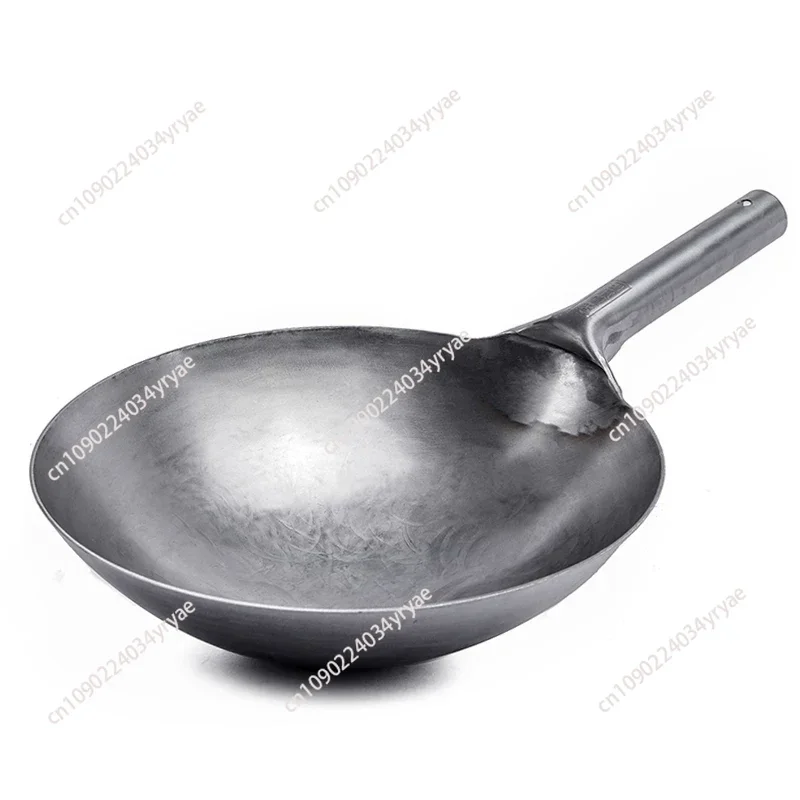 Thickened 30 32 34cm Uncoated Carbon Steel Wok pans Cooking Pot Chinese Hand-forged Non-stick Iron Pot cookware pans