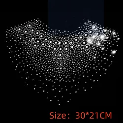 2PC/Lot Hot Fix Rhinestone Transfer Motifs Iron on Crystal Designs Big And Small Stone Rhinestone Motif for DIY Crafts