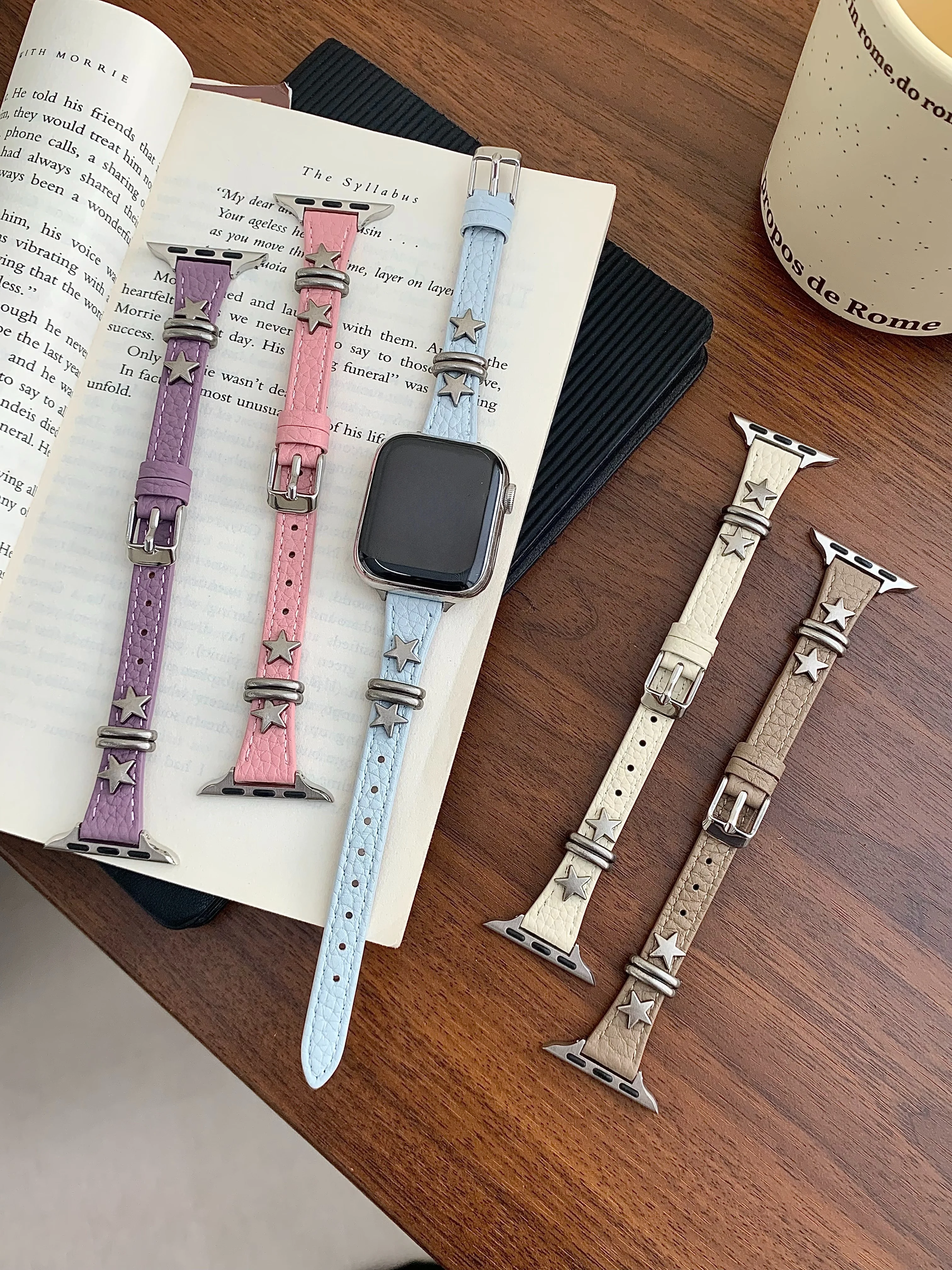 

Простой звездный ремешок для iWatch с узором личи, 38 мм, 40 мм, 41 мм, 42 мм, 44 мм, 45 мм, 49 мм, модный ремешок