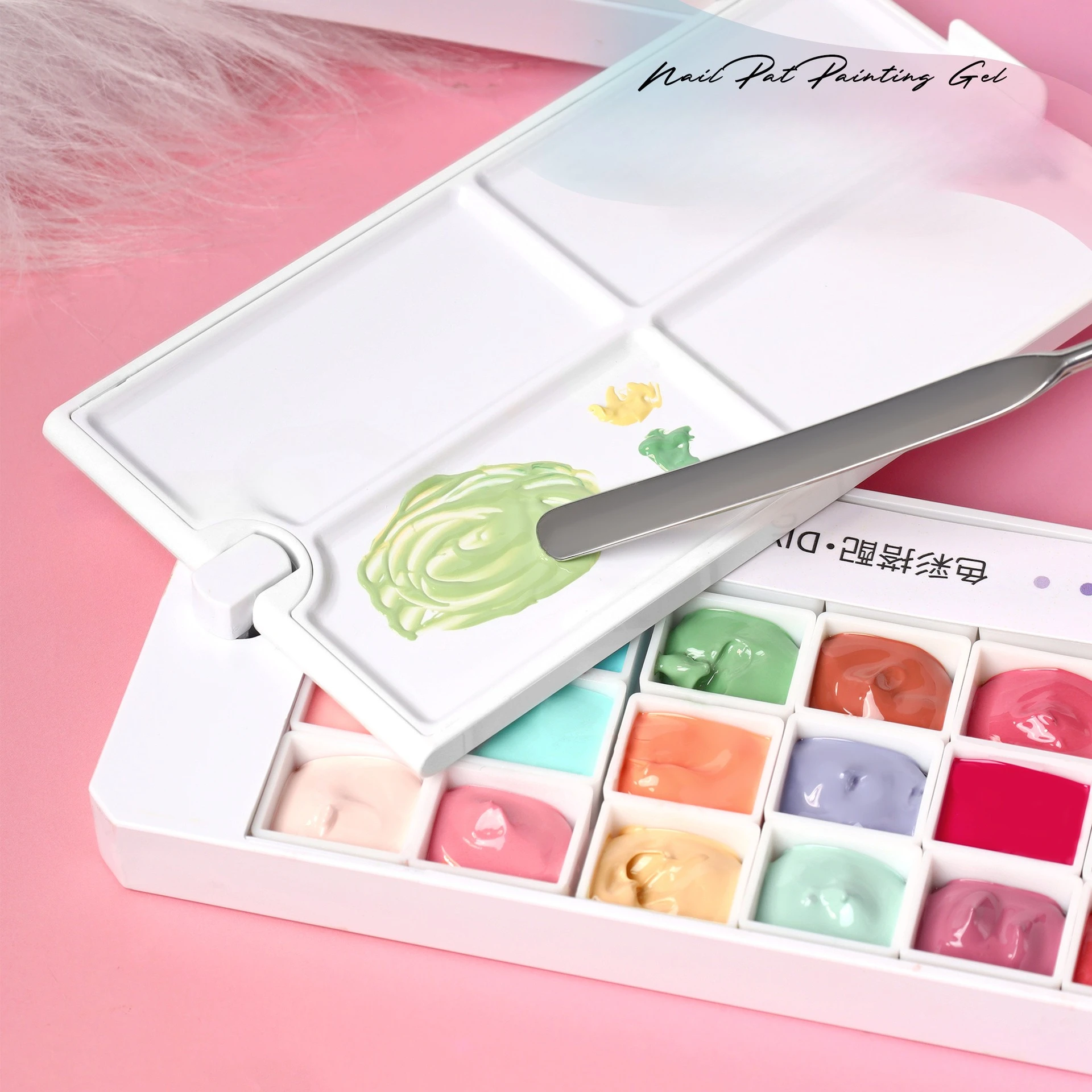 16 لون التدرج اللوحة هلام مسمار الفن التدرج اللون DIY تصميم هلام الورنيش 4 في 1 تستخدم لنمط ختم الأظافر التدرج