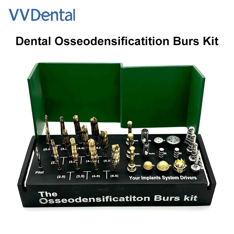 

29Pcs/set Dental Osseodensification Burs Kit Dental Alveolotomy Implant System Drills Ridge Expansion Bone Cutting kit Tool