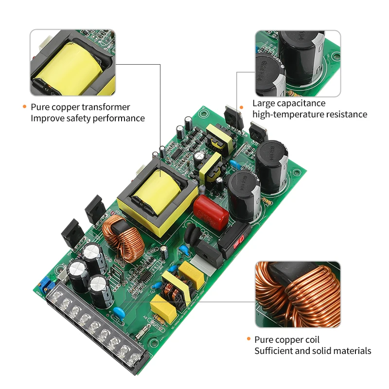 Imagem -03 - Mzmw Ms500 Fonte de Alimentação de Comutação 500w 5v 12v 24v 36 48v 60v 72 80v 110v Tensão Ajustável Única Saída Ms50024 Ms-50048