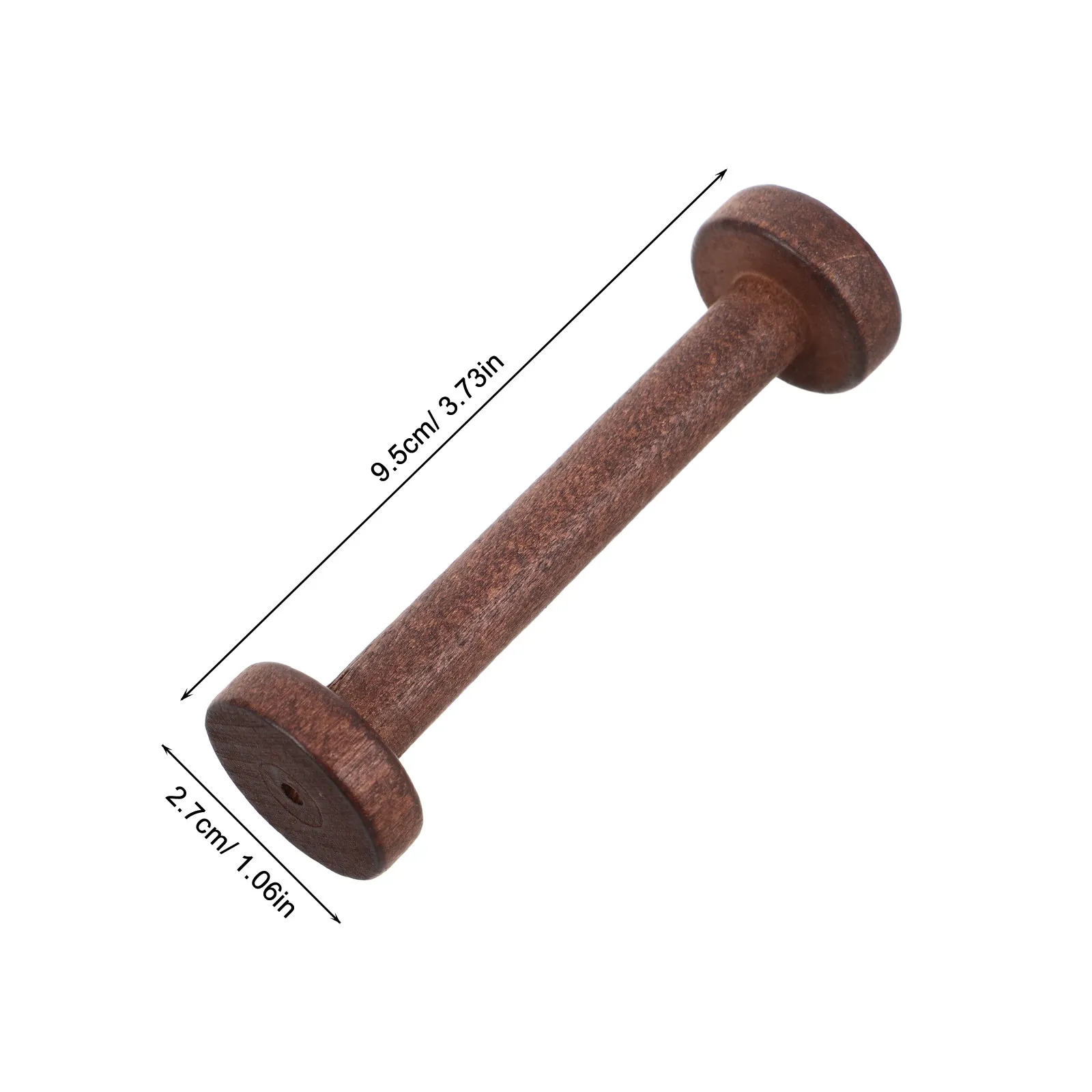 Picture 5: 10Pcs Natural Wood Thread Spools Standard Size Handmade Wooden Bobbins for Sewing Embroidery Yarn Organizers DIY Crafts