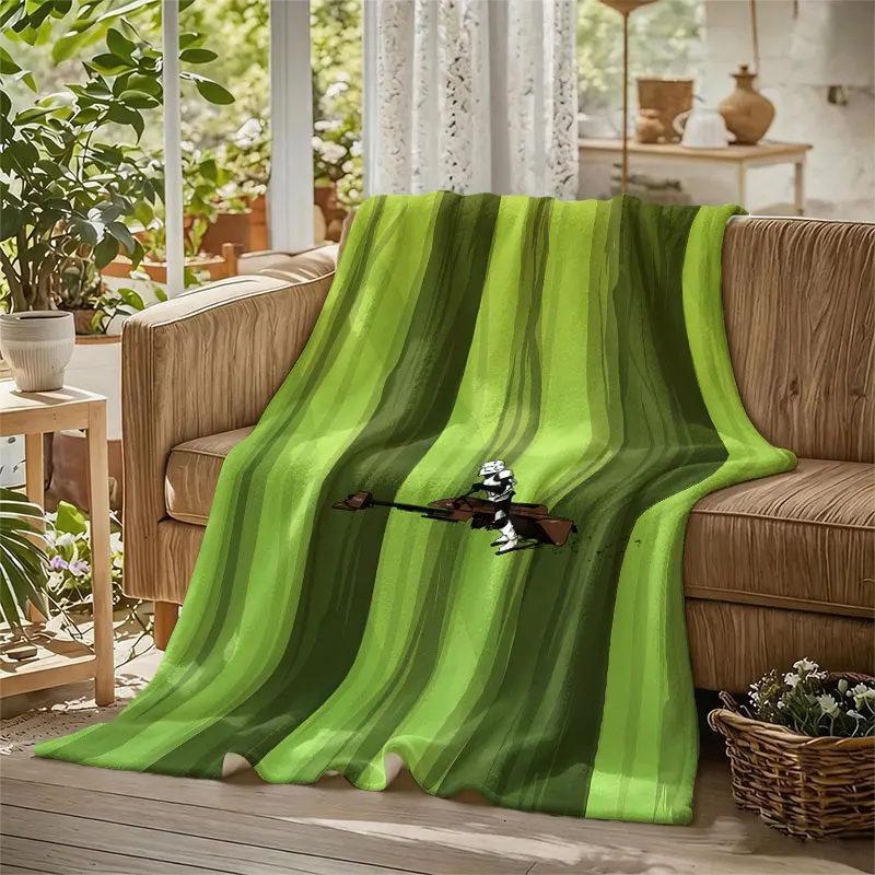 Scout Trooper Speeder Forest Flannel Blanket Perfect for Sofa Office Bed Travel Sleep Read Relax Camping Four Season Use