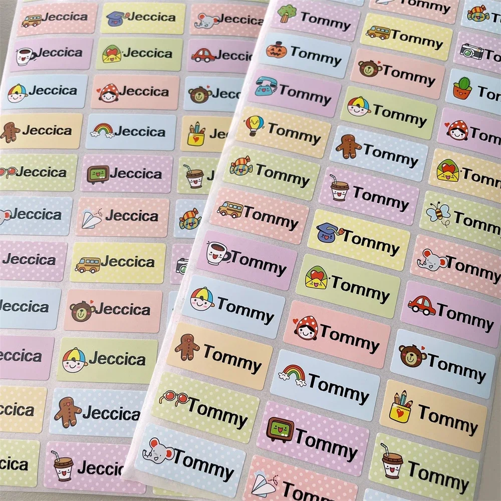 

120PCS Student customizable name stickers Dinosaurs for boy waterproof anti-tear Slogan/Number Tags School Stationery free ship