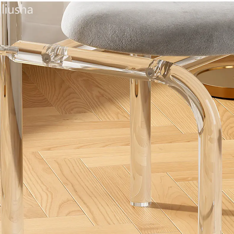 Nordic net celebrity makeup chair dressing table stool transparent acrylic chair casual simple modern light luxury dining chair