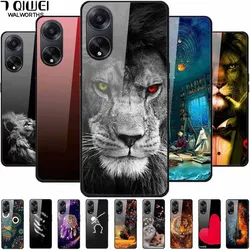 For OPPO A98 5G A 78 Case Luxury Tempered Glass Soft Bumper Phone Cover for Oppo A78 5G A 98 Fundas For OPPOA78 OPPOA98 Painted