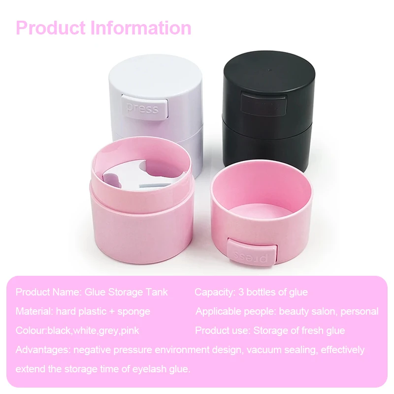 Eyelash Glue Storage Tank Holder Container Adhesive Stand Sealed Jar Cosmetic Accessorie Grafting False Lashes Beauty Tools