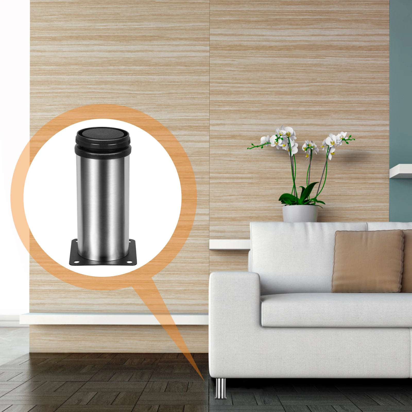 

4pcs Stainless Steel Cabinet Furniture Adjustable Sofa Table Support Legs Replacement Accessories Durable High Bearing Capacity