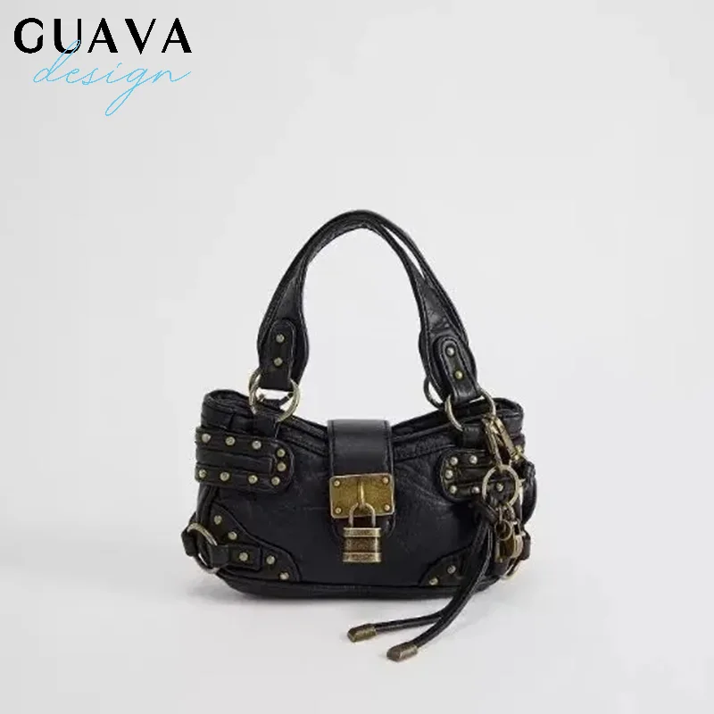 

Women's Rivet Small Bag Fashion Crescent Bag Casual Crossbody Bag Shoulder Bag Armpit Bag Daily Commuting Women's Bag