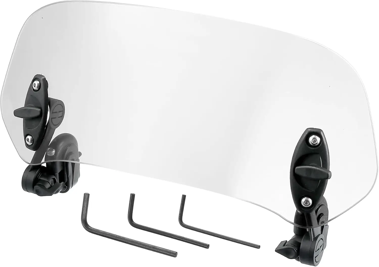 

Motoforti 28.5cm Windshield - Adjustable Clip Wind Deflector, Clear Lens, Universal Fit for Most Motorcycles & Scooters