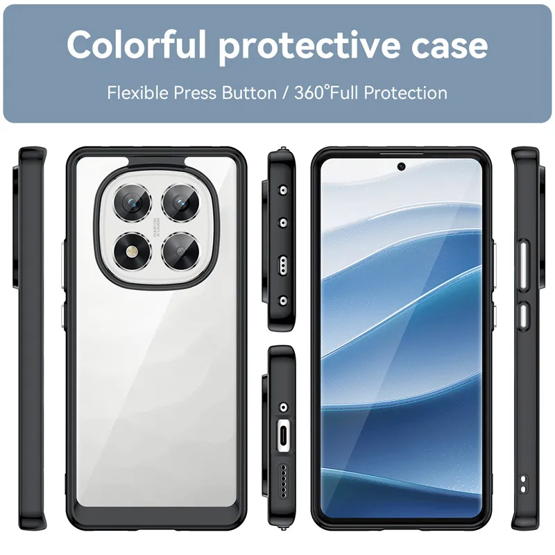 For Xiaomi Poco X7 Case Poco X7 5G Cover TPU Border Acrylic Backplane Bumper Protective Phone Cases For Xiaomi Poco X7 Funda