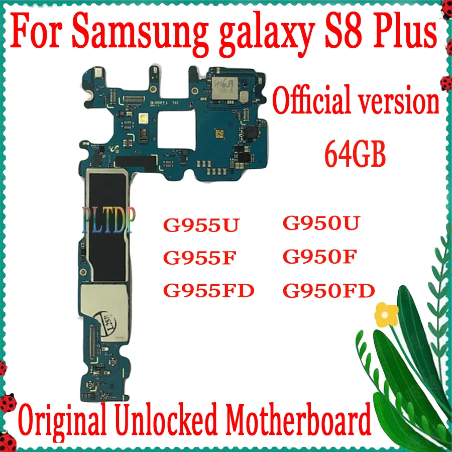 Top! Free Shipping,Official version for Samsung Galaxy S8 Plus G955U G955F G955FD G950U G950F G950FD Motherboard, with full