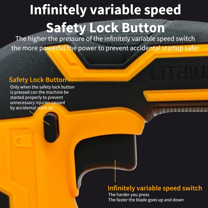 For Dewalt 20V Battery PIN Multifunction Cordless Electric Jig Saw Portable 2700RPM Adjustable Woodworking Power Tool