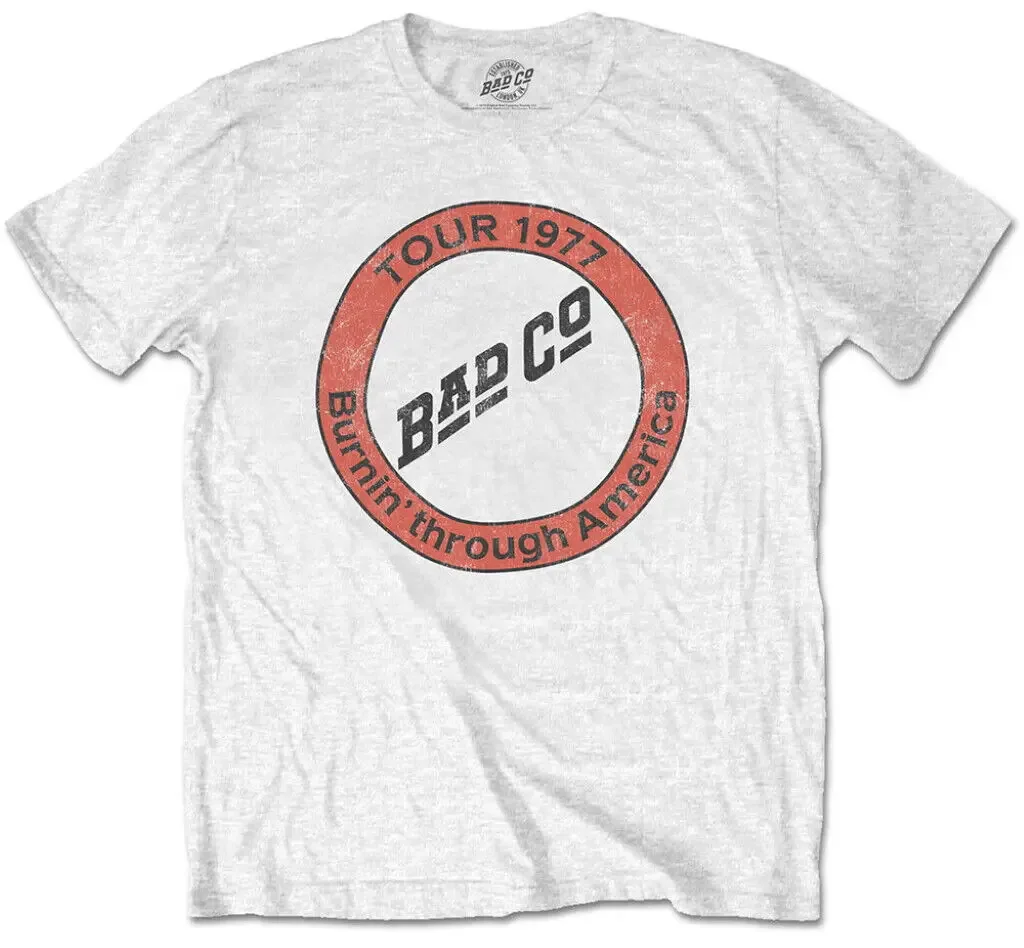 Bad Company Burnin Through America White T Shirt Official