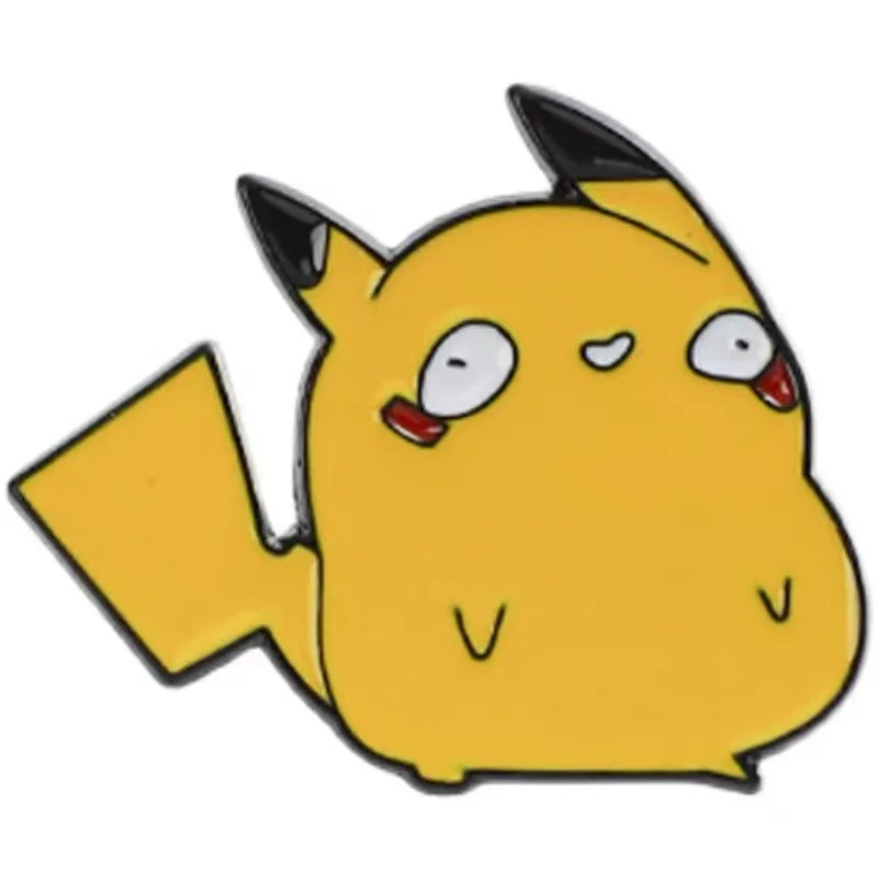 Pokemon stop broszka Drop Oil Fun Pikachu Squirtle Psyduck Anime znaczek Kawaii para plecak ozdobna szpilka akcesoria prezent