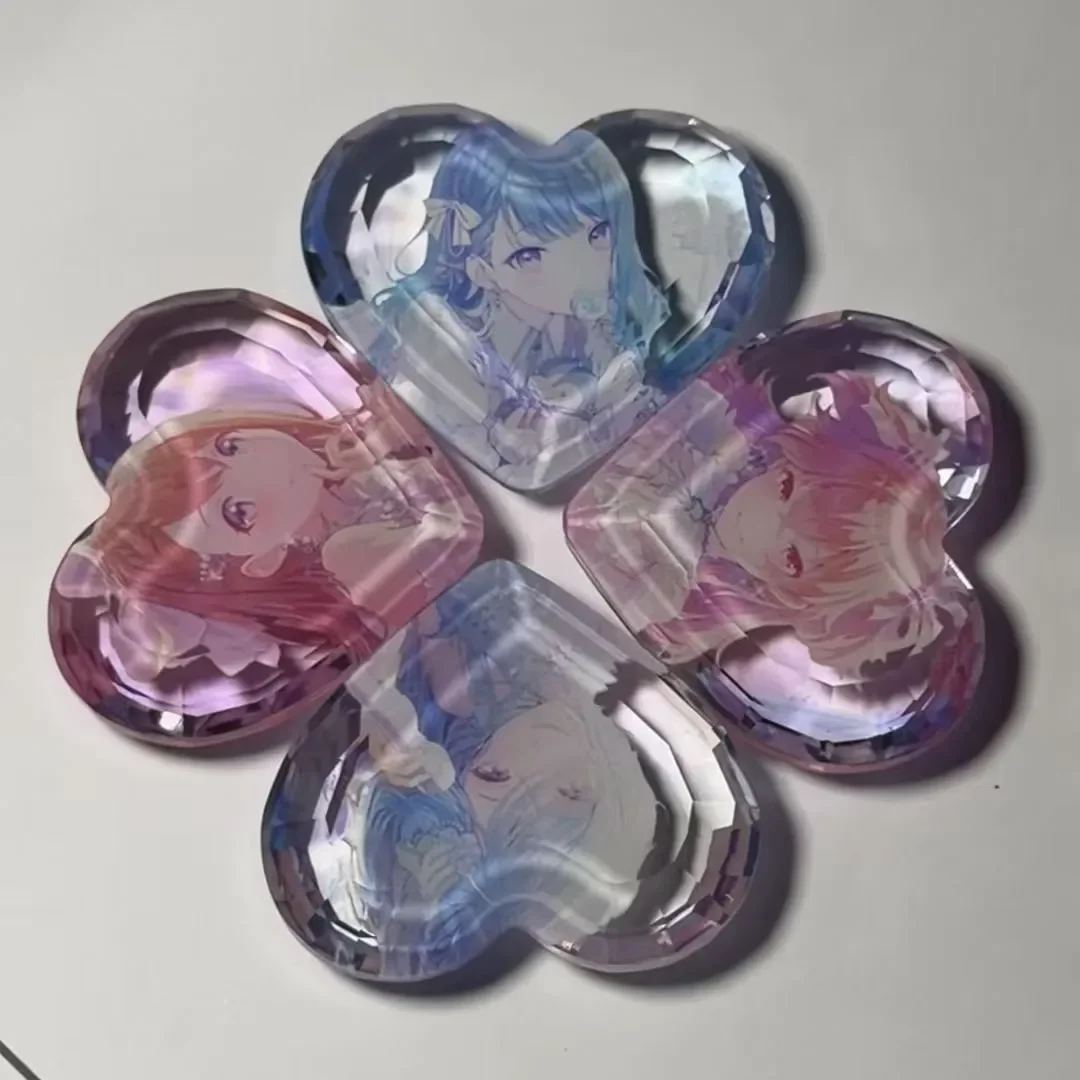 pjsk Kiritani Haruka Hinomori shizuku Cosplay Anime figure heart-shaped acrylic brick Accessories ornament Halloween gift