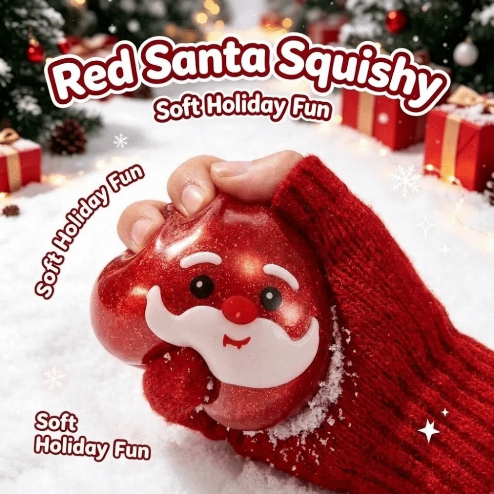 Snowman Christmas Dumplings Squishy Santa Claus Elk Squeeze Fidget Lightweight Soft Fidget Santa Squeeze