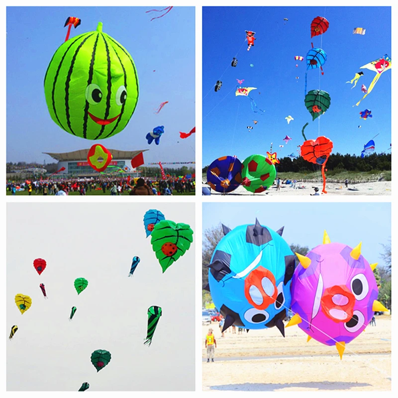 Folhas grandes pipa voando ao ar livre pipa macia tecido de náilon pingente windsock kite fábrica melancia pipa adultos pipas acquilone brinquedo