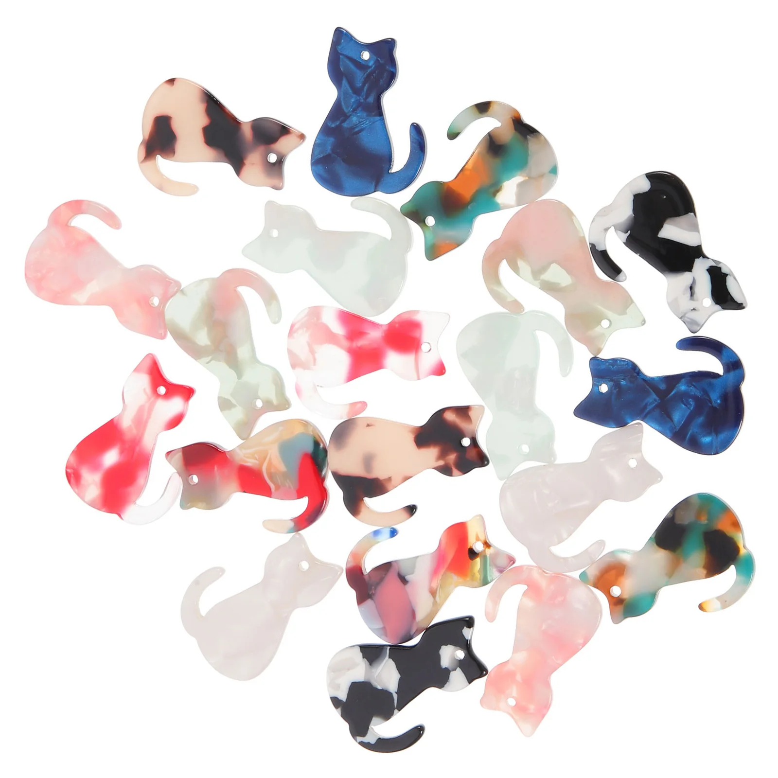 20 قطعة سحر القط رائعتين قلادة رائعة DIY بها بنفسك صنع المجوهرات ديكور حقيبة جميلة اكسسوارات القط قلادة مفتاح ملحقات السلسلة