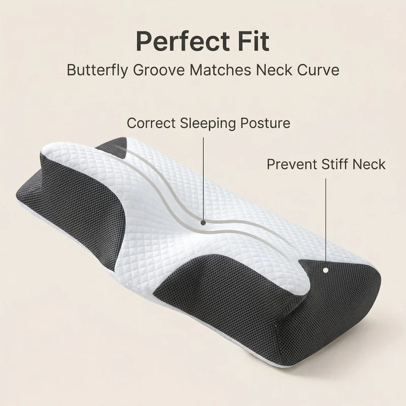 Memory Foam Kussen Cervicaal K - Memory Foam Orthopedic Pillow Neck Pain recensie en prijs