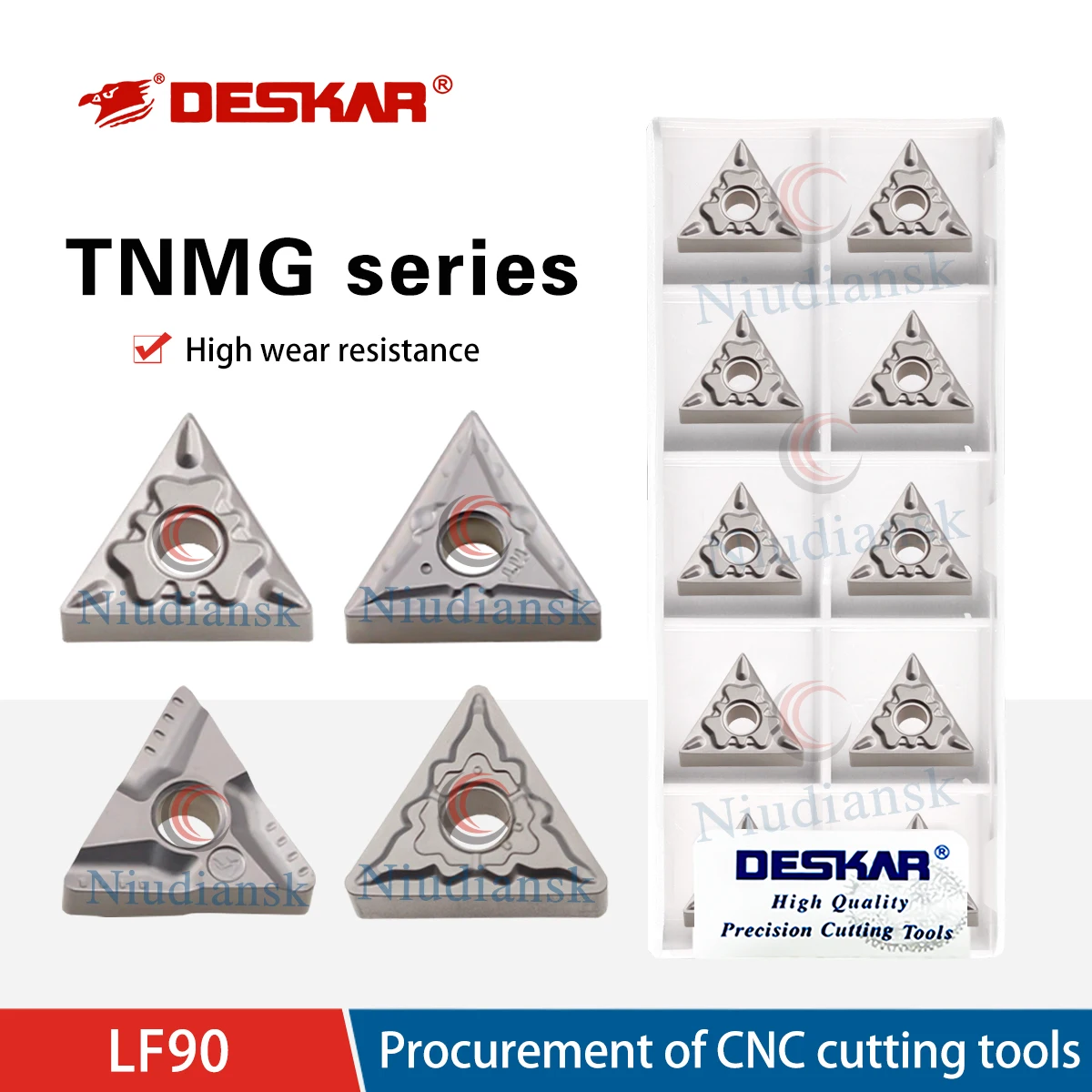 

TNMG160404/08-HQ LF90 VF/MT/TS Slot Type CNC Lathe Ceramic Triangular Outer Circular Turning Tools Positive And Negative Knives