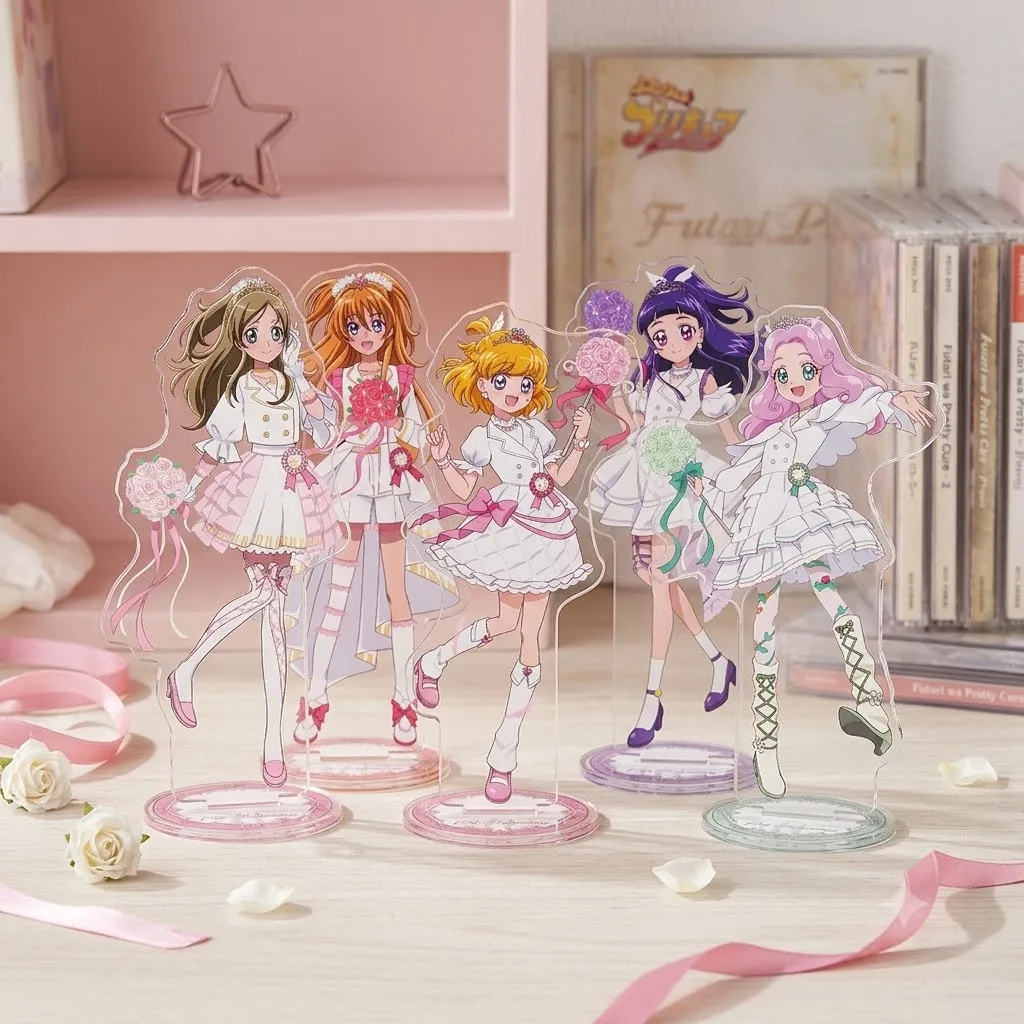 Maho Girls PreCure Girls Character Acrylic Stand Keychain, Lovely Gift With Call Of The Night Anime Desk Merch