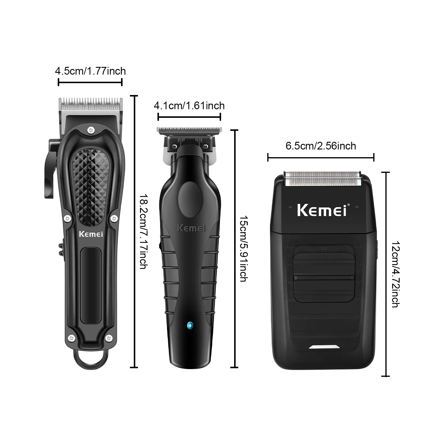 

Машинка для стрижки волос KEMEI 2299, перезаряжаемая, беспроводная, с USB-зарядкой, набор с аксессуарами, триммер для мужчин, для домашнего использования.